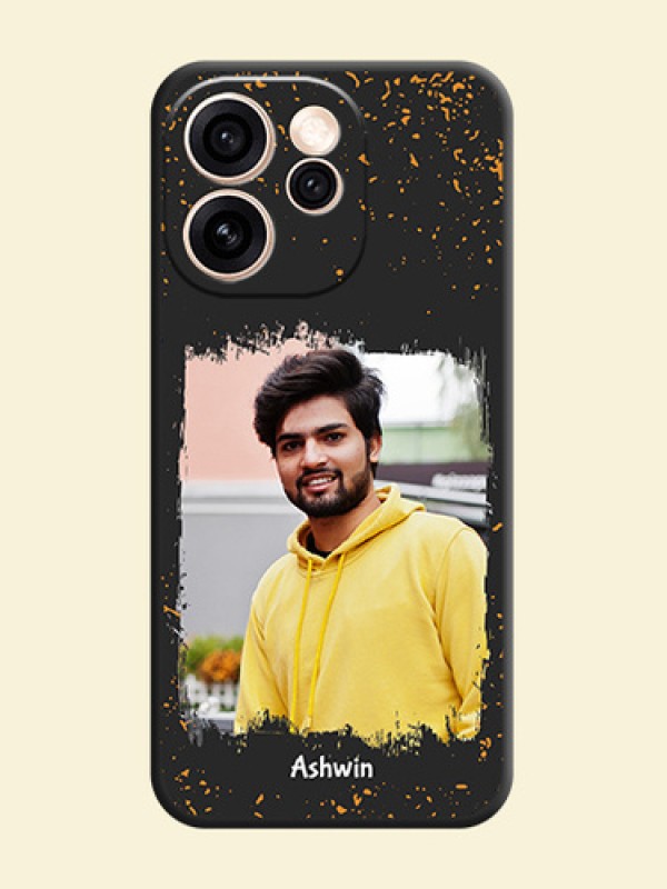 Spray Free Design on Photo On Space Black Custom Soft Matte Mobile Back Cover - Oppo Reno 15 Pro 5G