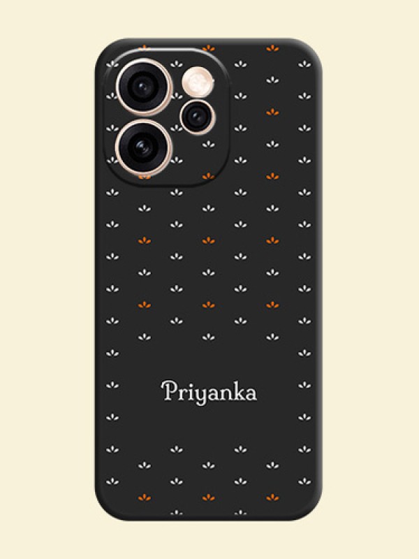 Simple Pattern With Custom Text On Space Black Custom Soft Matte Mobile Back Cover - Oppo Reno 15 Pro 5G