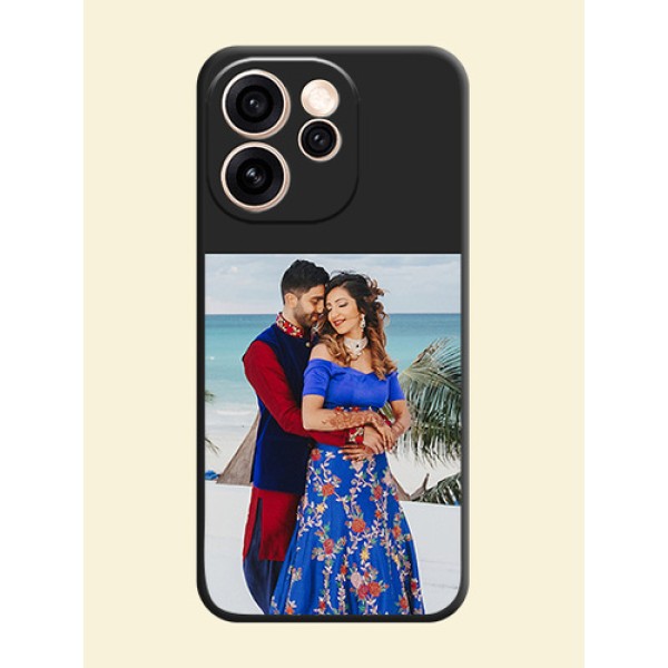 Image Upload With Space Black Color On Custom Soft Matte Mobile Back Cover - Oppo Reno 15 Pro 5G