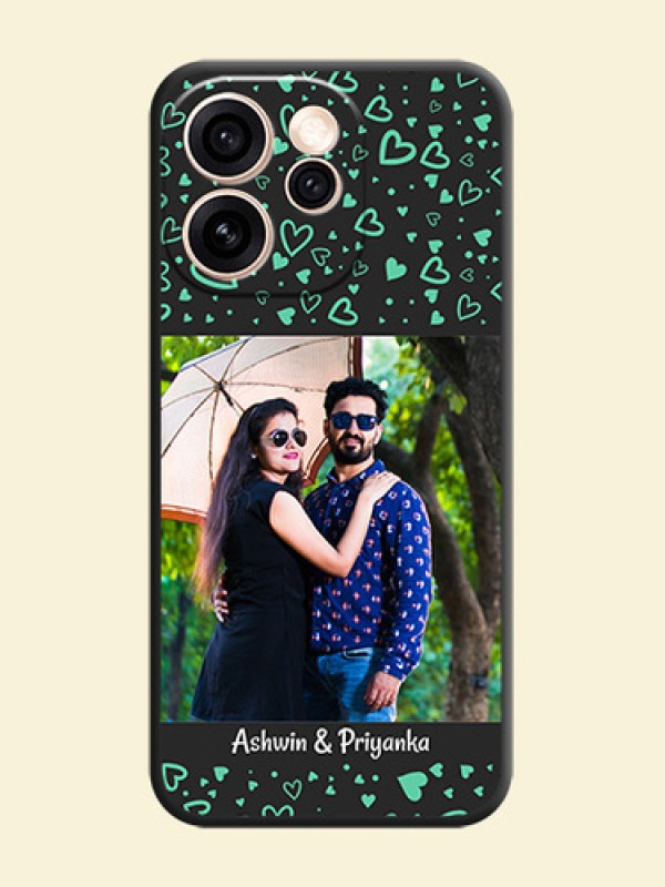 Sea Green Indefinite Love Pattern on Photo On Space Black Custom Soft Matte Mobile Back Cover - Oppo Reno 15 Pro Mini 5G
