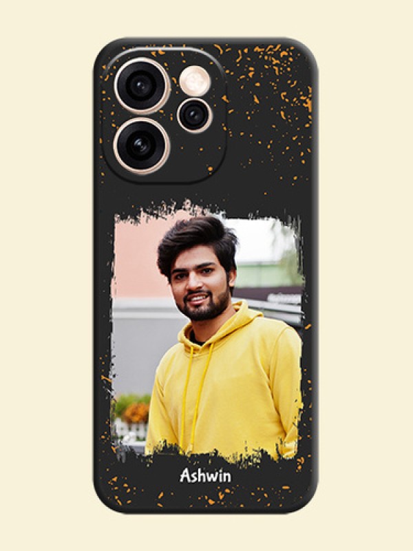 Spray Free Design on Photo On Space Black Custom Soft Matte Mobile Back Cover - Oppo Reno 15 Pro Mini 5G