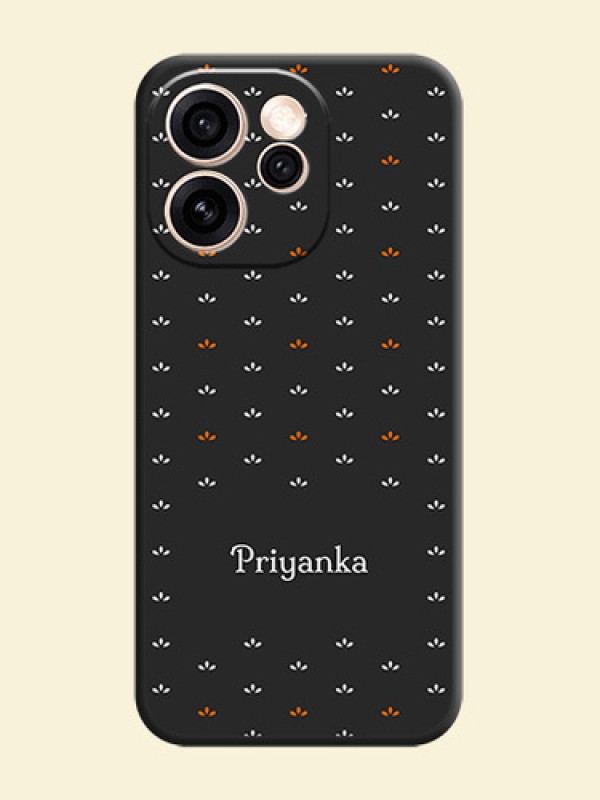 Simple Pattern With Custom Text On Space Black Custom Soft Matte Mobile Back Cover - Oppo Reno 15 Pro Mini 5G