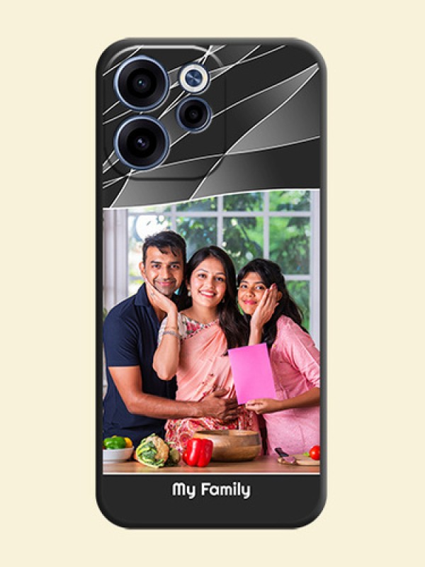 Mixed Wave Lines on Photo On Space Black Custom Soft Matte Mobile Back Cover - Oppo Reno 15C 5G