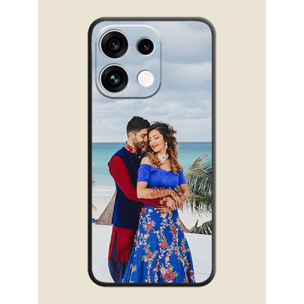 Full Single Pic Upload On Space Black Custom Soft Matte Mobile Back Cover - Oppo Reno 16C 5G Full Single Pic Upload On Space Black Custom Soft Matte Mobile Back Cover - Oppo Reno 16C 5G