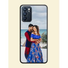 Full Single Pic Upload On Space Black Personalized Soft Matte Phone Covers -Oppo Reno 6 5G