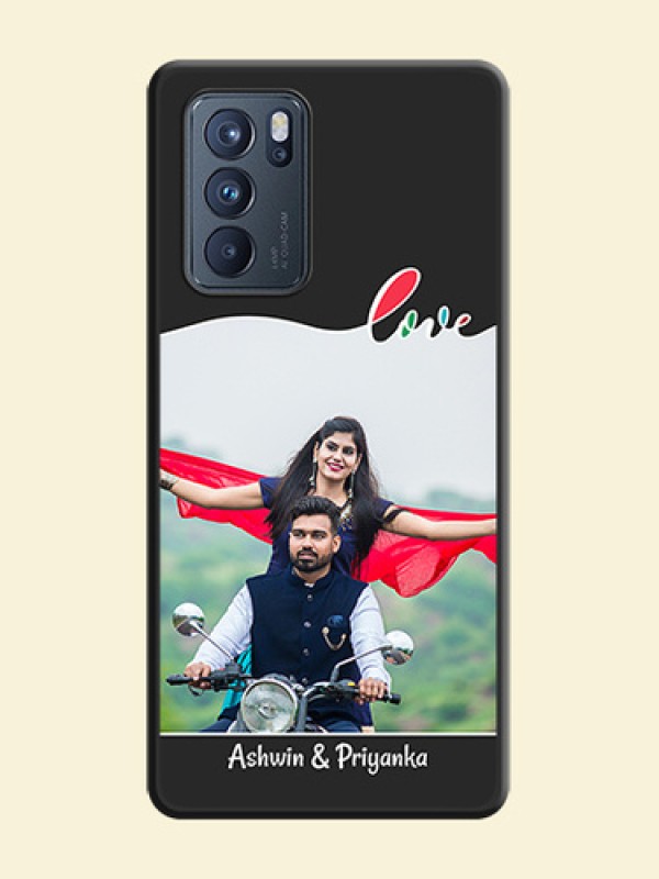 Fall in Love Pattern with Picture on Photo on Space Black Soft Matte Mobile Case - Oppo Reno 6 Pro 5G