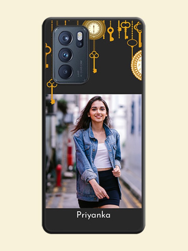 Decorative Design with Text on Space Black Custom Soft Matte Back Cover - Oppo Reno 6 Pro 5G