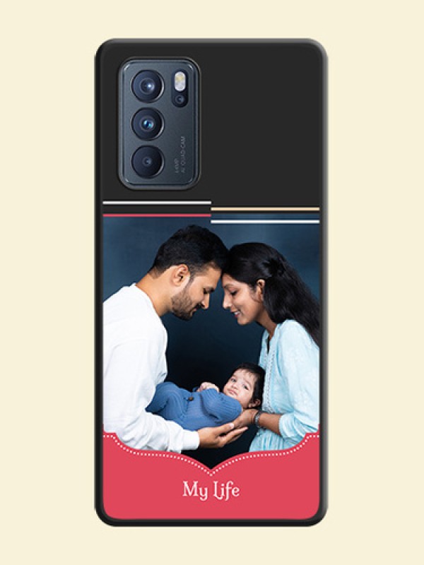 Classic Plain Design with Name on Photo on Space Black Soft Matte Phone Cover - Oppo Reno 6 Pro 5G