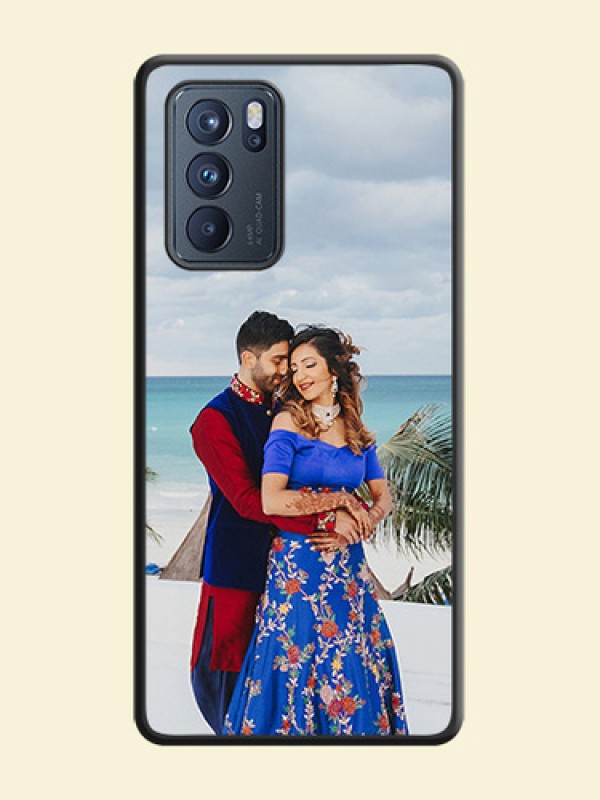 Full Single Pic Upload On Space Black Personalized Soft Matte Phone Covers -Oppo Reno 6 Pro 5G