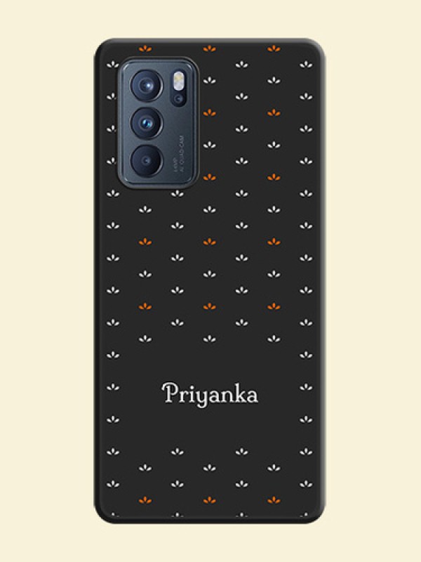 Simple Pattern With Custom Text On Space Black Personalized Soft Matte Phone Covers -Oppo Reno 6 Pro 5G