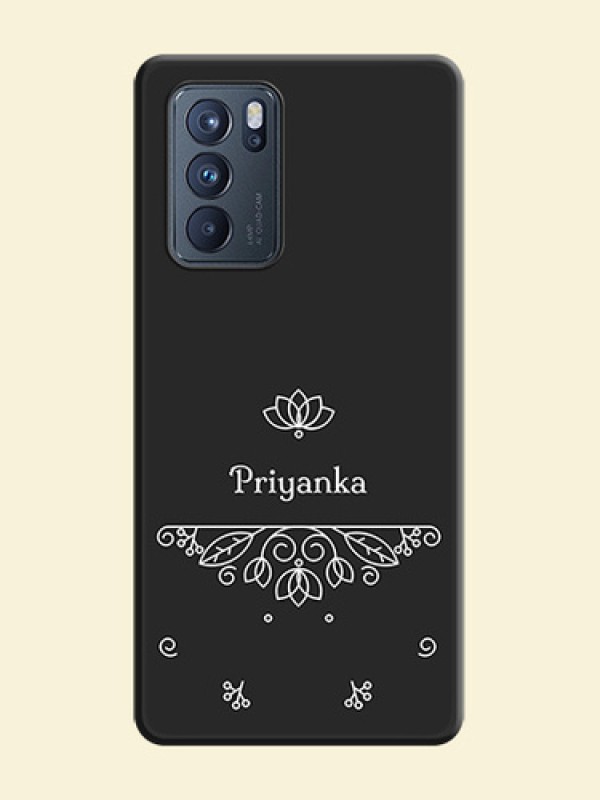 Lotus Garden Custom Text On Space Black Personalized Soft Matte Phone Covers -Oppo Reno 6 Pro 5G