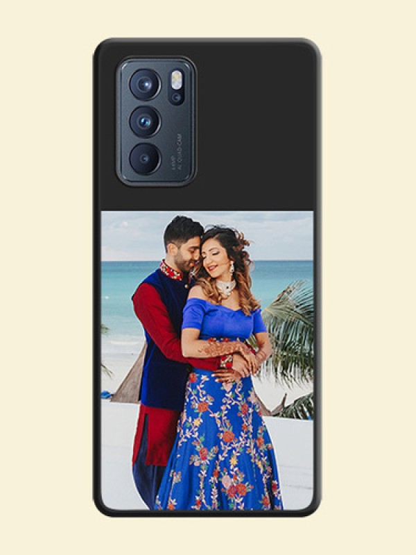 Image Upload With Space Black Color On Custom Soft Matte Mobile Back Cover - Oppo Reno 6 Pro 5G