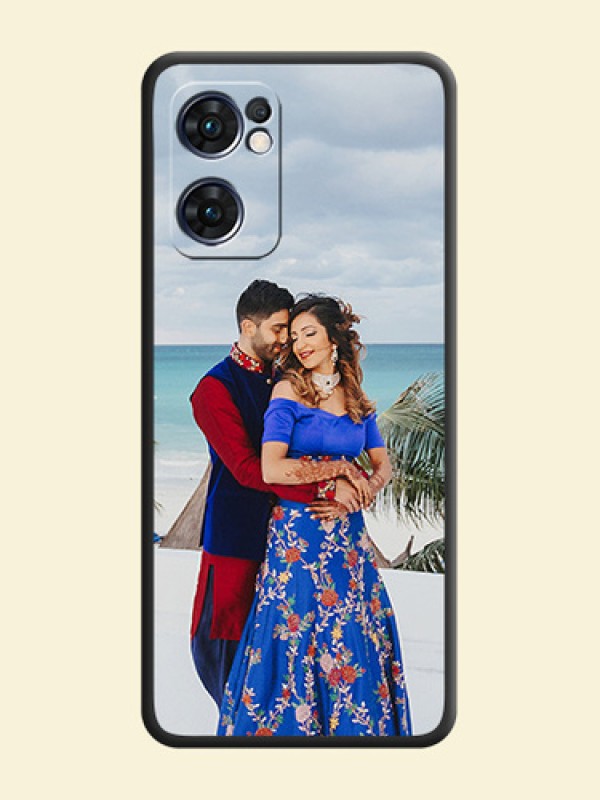 Full Single Pic Upload On Space Black Personalized Soft Matte Phone Covers -Oppo Reno 7 5G