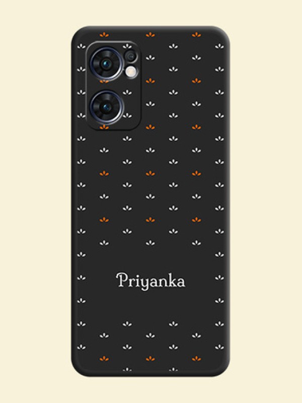 Simple Pattern With Custom Text On Space Black Personalized Soft Matte Phone Covers -Oppo Reno 7 5G