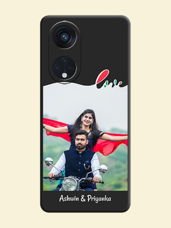 Fall in Love Pattern with Picture on Photo on Space Black Soft Matte Mobile Case - Oppo Reno 8T 5G