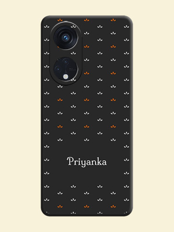Simple Pattern With Custom Text On Space Black Personalized Soft Matte Phone Covers -Oppo Reno 8T 5G
