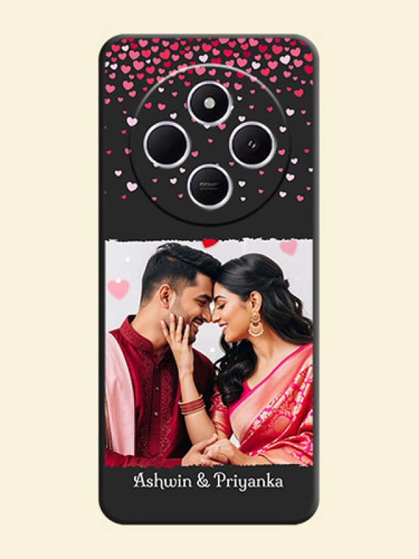 Fall in Love with Your Partner on Photo On Space Black Custom Soft Matte Mobile Back Cover - Poco C75 5G