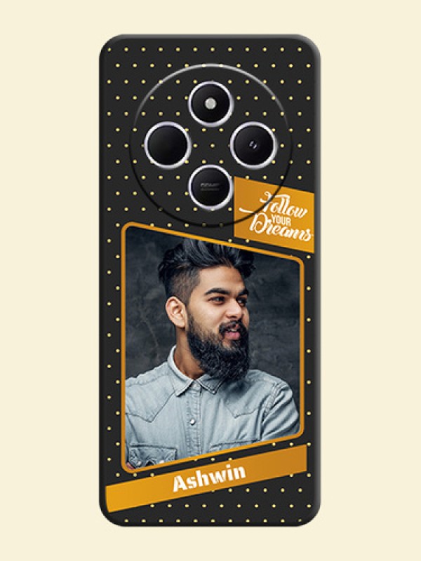 Follow Your Dreams with White Dots On Space Black Custom Soft Matte Mobile Back Cover - Poco C75 5G
