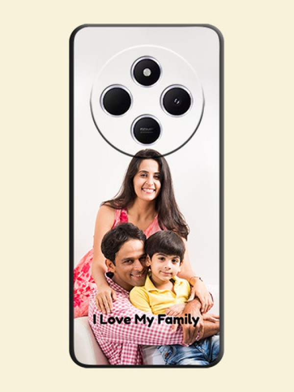 Full Single Pic Upload With Text On Space Black Custom Soft Matte Mobile Back Cover - Poco C75 5G