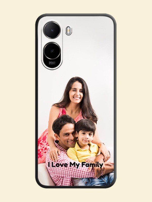 Full Single Pic Upload With Text On Space Black Custom Soft Matte Mobile Back Cover - Poco C81