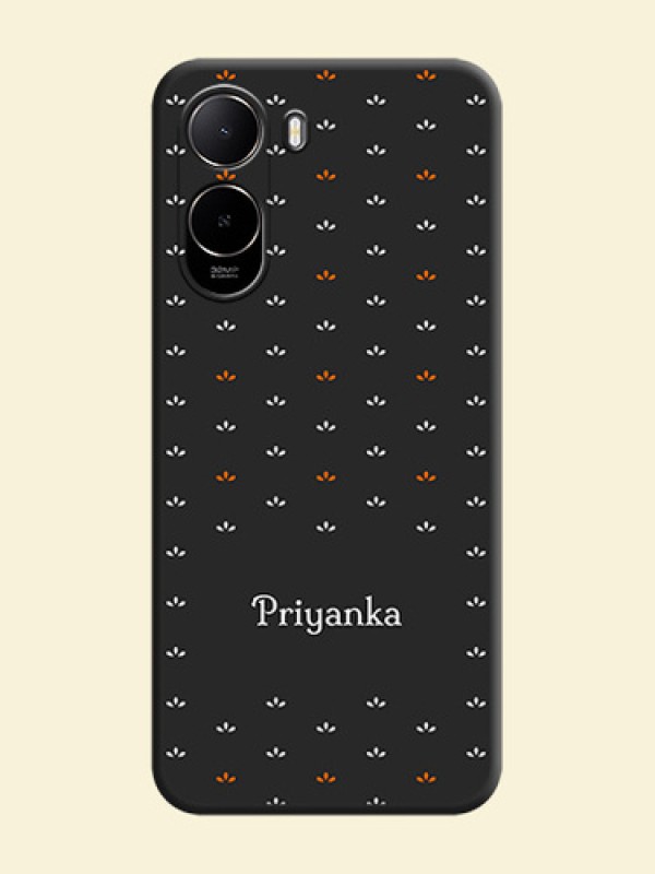 Simple Pattern With Custom Text On Space Black Custom Soft Matte Mobile Back Cover - Poco C81