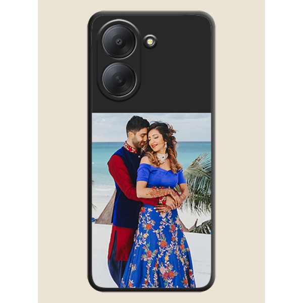 Image Upload With Space Black Color On Custom Soft Matte Mobile Back Cover - Poco C81x