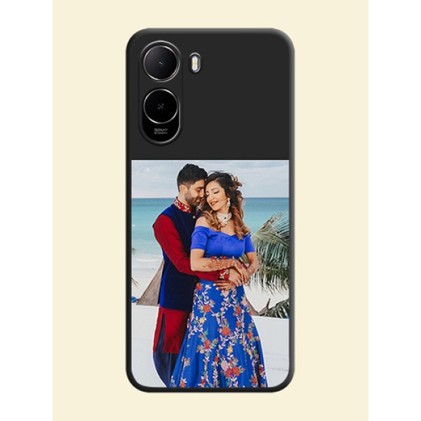 Image Upload With Space Black Color On Custom Soft Matte Mobile Back Cover - Poco C85X 5G