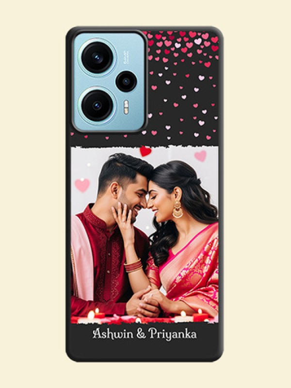 Fall in Love with Your Partner on Photo On Space Black Custom Soft Matte Mobile Back Cover - Poco F5