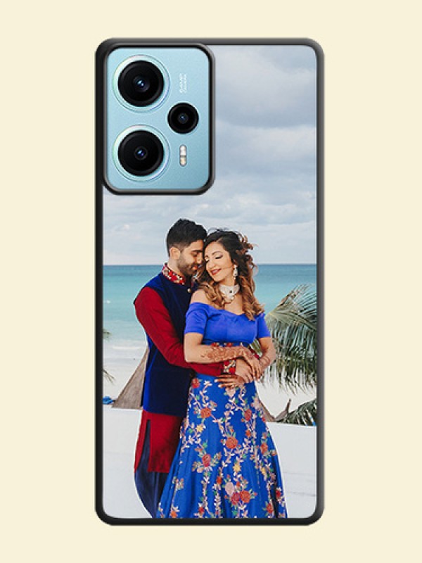 Full Single Pic Upload On Space Black Custom Soft Matte Mobile Back Cover - Poco F5