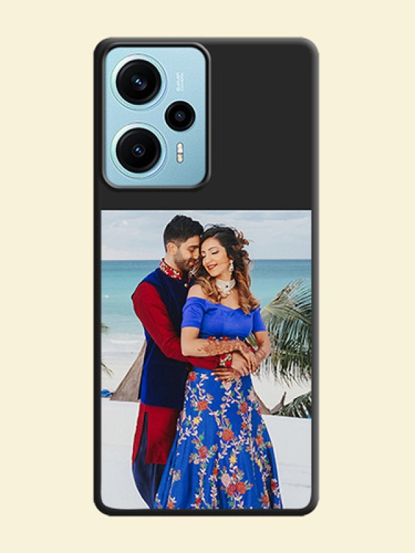 Image Upload With Space Black Color On Custom Soft Matte Mobile Back Cover - Poco F5