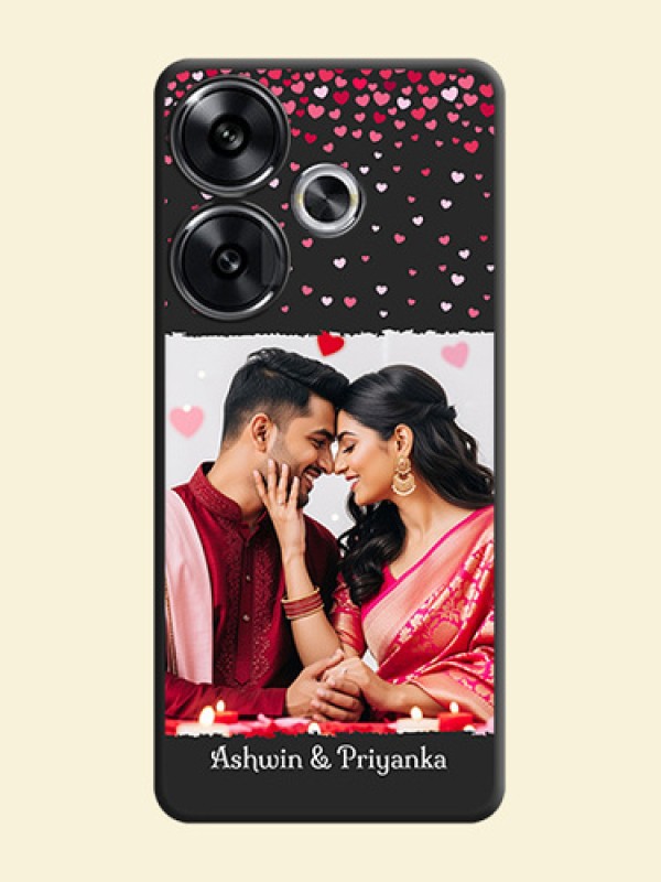 Fall in Love with Your Partner on Photo On Space Black Custom Soft Matte Mobile Back Cover - Poco F6 5G