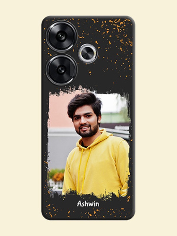 Spray Free Design on Photo On Space Black Custom Soft Matte Mobile Back Cover - Poco F6 5G