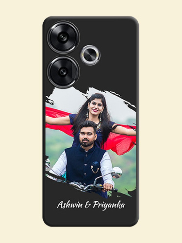 Grunge Brush Strokes on Photo On Space Black Custom Soft Matte Mobile Back Cover - Poco F6 5G