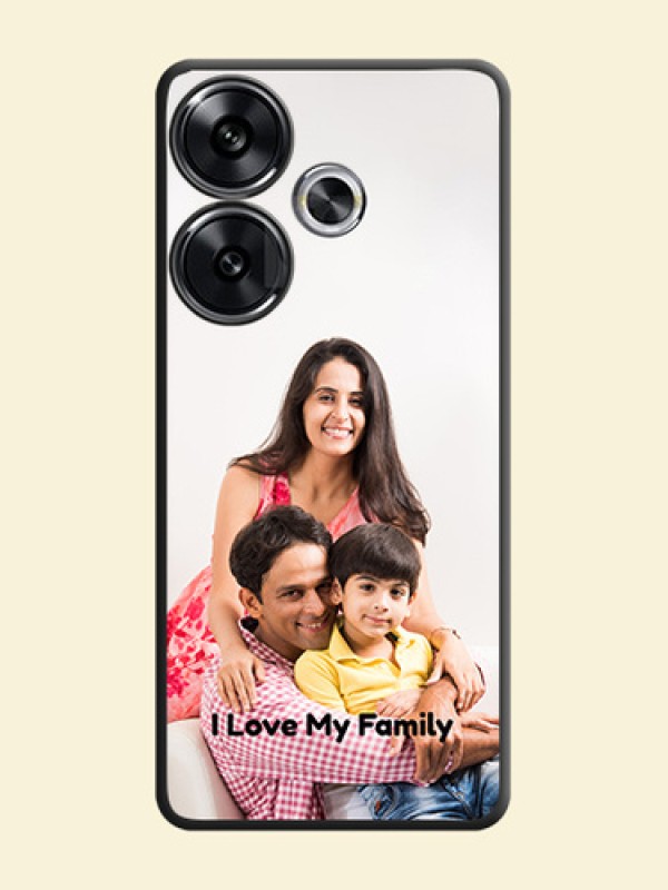 Full Single Pic Upload With Text On Space Black Custom Soft Matte Mobile Back Cover - Poco F6 5G