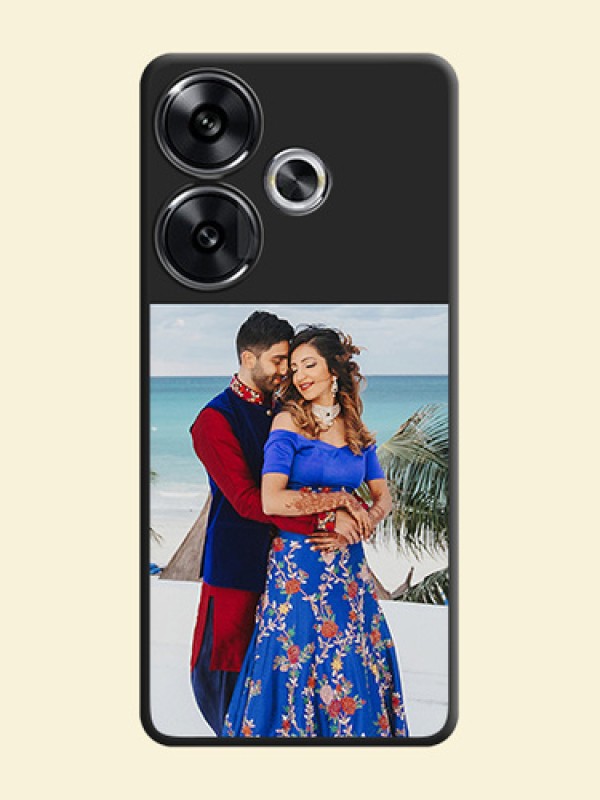 Image Upload With Space Black Color On Custom Soft Matte Mobile Back Cover - Poco F6 5G
