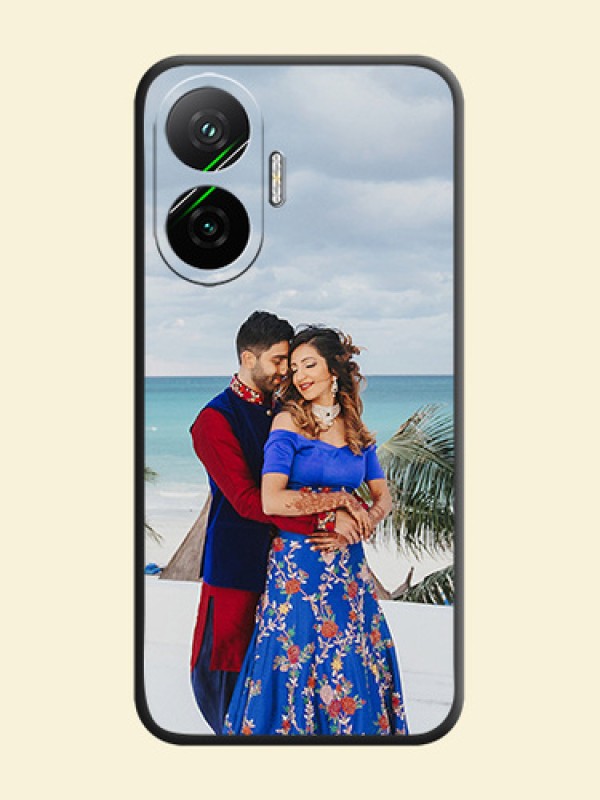 Full Single Pic Upload On Space Black Custom Soft Matte Mobile Back Cover - Poco F7 5G