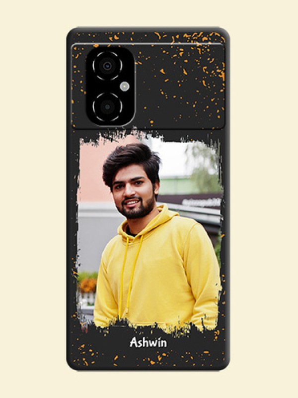 Spray Free Design on Photo on Space Black Soft Matte Phone Cover - Poco M4 5G