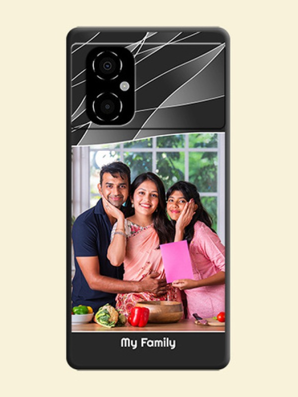 Mixed Wave Lines on Photo on Space Black Soft Matte Mobile Cover - Poco M4 5G