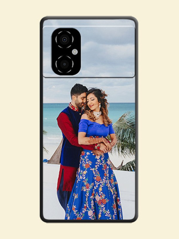 Full Single Pic Upload On Space Black Personalized Soft Matte Phone Covers -Poco M4 5G