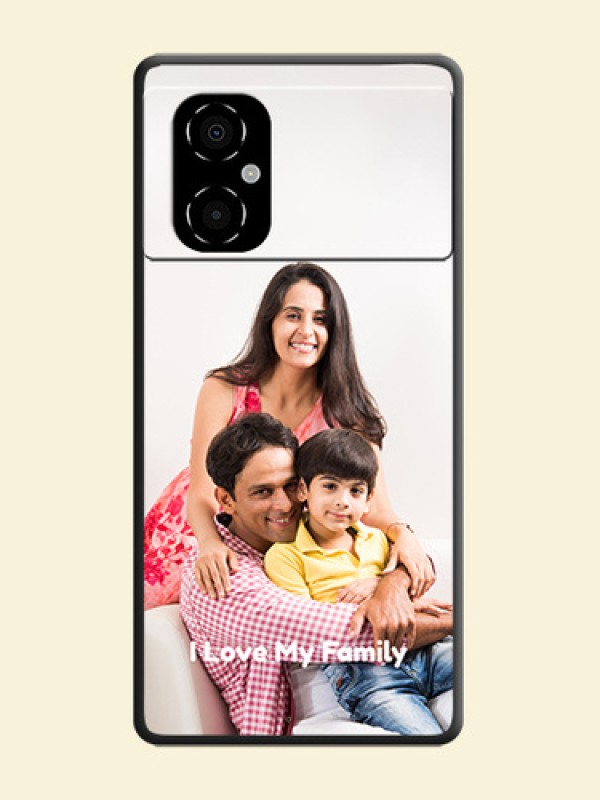 Full Single Pic Upload With Text On Space Black Personalized Soft Matte Phone Covers -Poco M4 5G