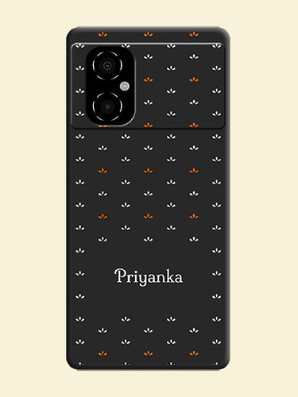 Simple Pattern With Custom Text On Space Black Personalized Soft Matte Phone Covers -Poco M4 5G