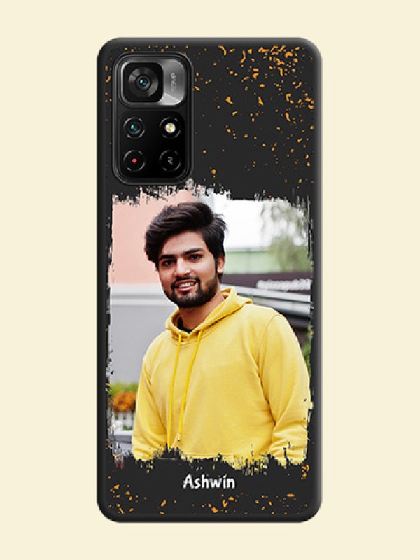 Spray Free Design on Photo on Space Black Soft Matte Phone Cover - Poco M4 Pro 5G