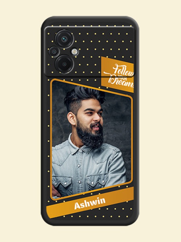 Follow Your Dreams with White Dots on Space Black Custom Soft Matte Phone Cases - Poco M5