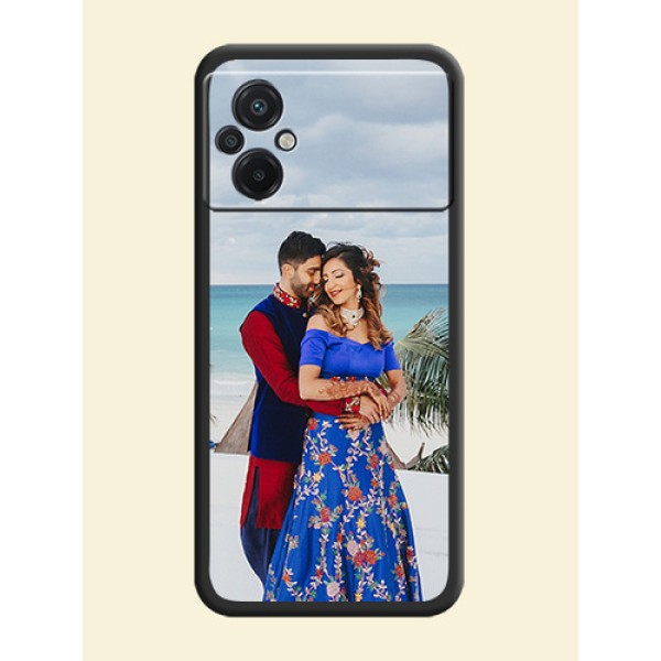 Full Single Pic Upload On Space Black Personalized Soft Matte Phone Covers -Poco M5