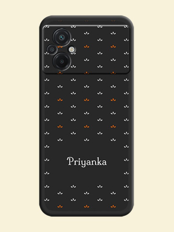Simple Pattern With Custom Text On Space Black Personalized Soft Matte Phone Covers -Poco M5