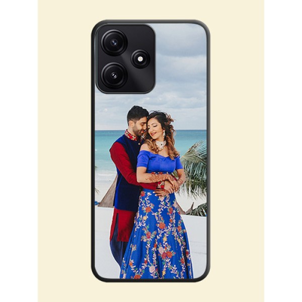 Full Single Pic Upload On Space Black Personalized Soft Matte Phone Covers - Poco M6 Pro 5G Full Single Pic Upload On Space Black Personalized Soft Matte Phone Covers - Poco M6 Pro 5G