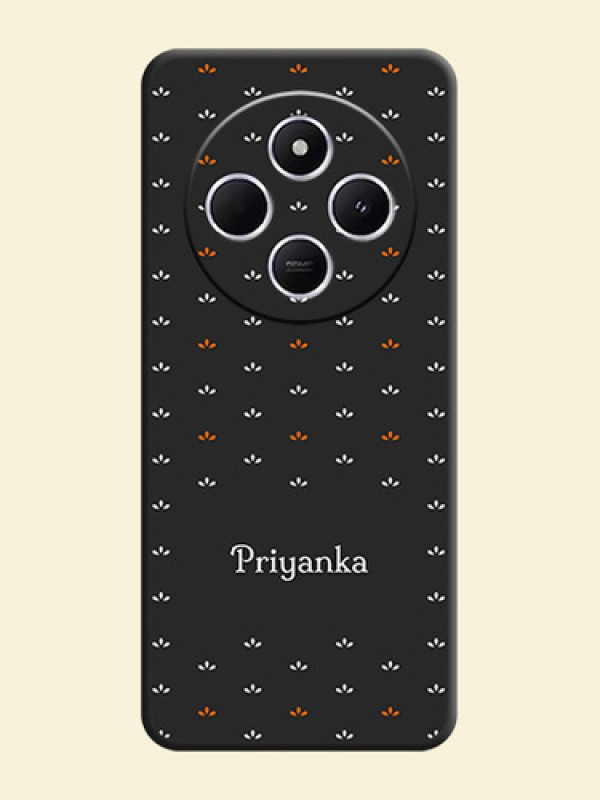 Simple Pattern With Custom Text On Space Black Custom Soft Matte Mobile Back Cover - Poco M7 5G