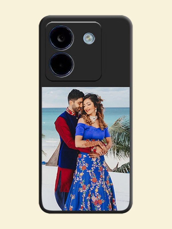 Image Upload With Space Black Color On Custom Soft Matte Mobile Back Cover - Poco M7 Pro 5G