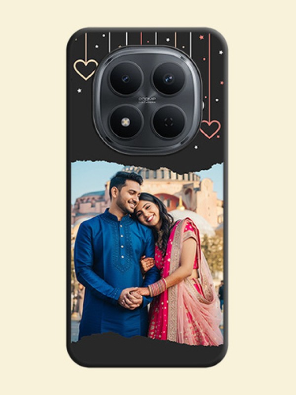 Love Hangings with Splash Wave Picture On Space Black Custom Soft Matte Mobile Back Cover - Poco M8 5G