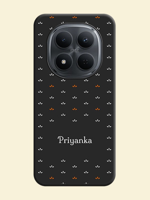 Simple Pattern With Custom Text On Space Black Custom Soft Matte Mobile Back Cover - Poco M8 5G